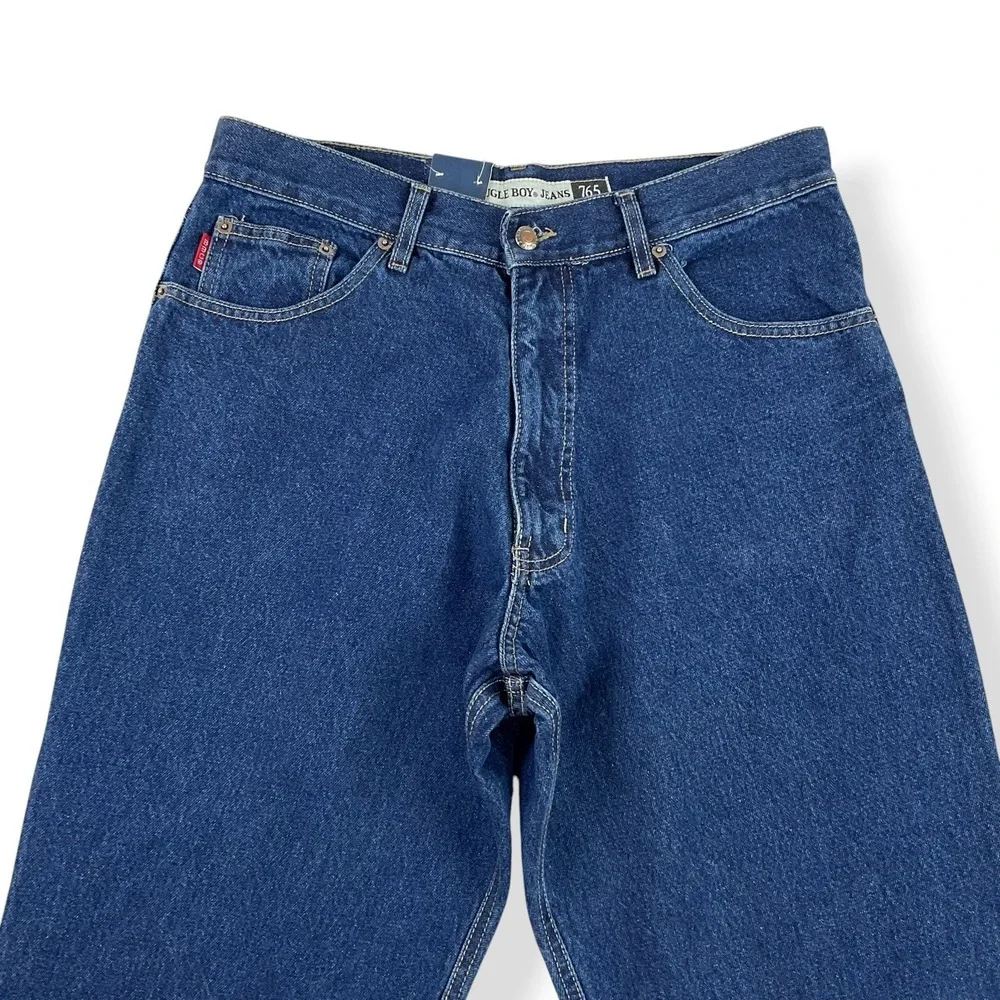 Bugle Boy Jeans Men 34x32 Blue Wide Leg Loose‎ Fit 765 Deadstock VTG 90s NWT